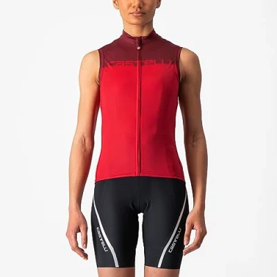 Image of CASTELLI 4522066 649 VELOCISSIMA Sleeveless Women&#039;s T Shirt Persian RED/Bordeaux S