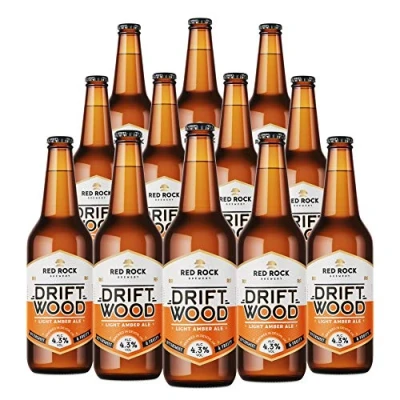 Image of Red Rock Brewery Traditional British Ale Case of 12x 500ml Bottles English Beer (Drift Wood 4.3%)