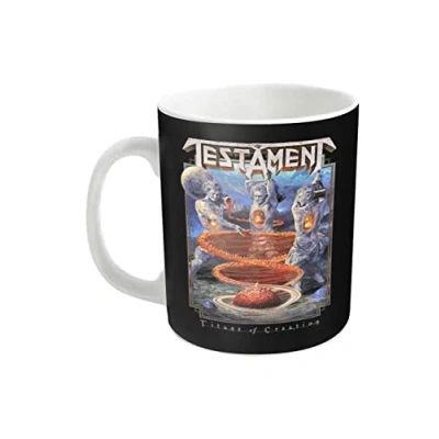 Image of Testament Mug Titans of Creation Band Logo Official White Boxed One Size