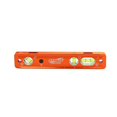 Image of Swanson Tool Co TLL049M Savage Lightning Aluminum Torpedo Magnetic Illuminated Levels, 9&quot;, 3 Vials, Orange