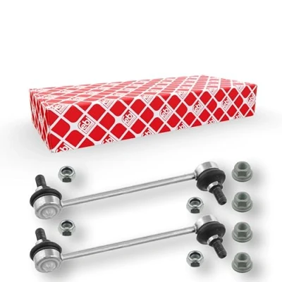 Image of 7M3498317 Anti roll Bar Stabiliser Kit FEBI BILSTEIN 24863 Front Axle Left, Right with nuts
