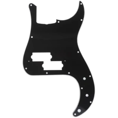 Image of Musiclily Pro 13 Hole P Bass Pickguard for JPN Fender Japan 4 String Precision Bass, 3Ply Black