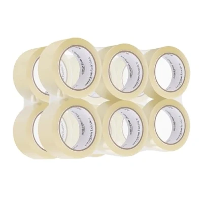 Image of Amazon Basics Packaging Tape, 48mm x 66m, 1.8mil Thickness (12 Roll), Clear