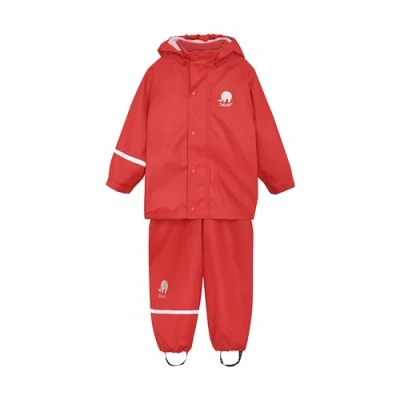 Image of CeLaVi Basic Rainwear Set Solid PU Rain Jacket, Baked Apple, 8 9 Jahre