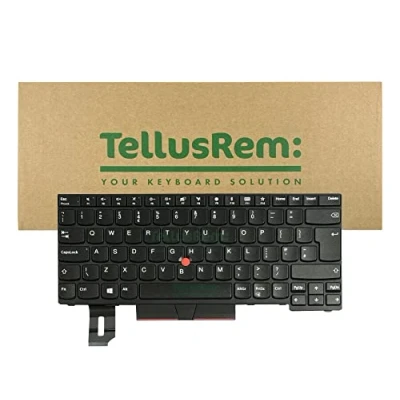Image of TellusRem replacement Lenovo T480s Regular black UK non backlit keyboard for Thinkpad T480s, T490, E490, L480, L490, L380, L390, L380 Yoga, L390 E480