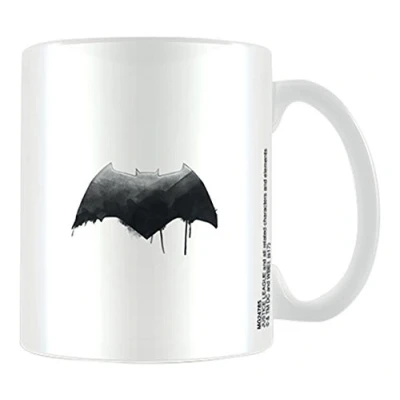 Image of Pyramid International Justice League Movie (Batman Logo Drip) Official Boxed Ceramic Coffee/Tea Mug, Paper, Multi Colour, 11 x 1.3 cm