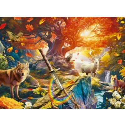 Image of Ravensburger Excalibur Forrest 500 Piece Jigsaw Puzzle for Adults and Kids Age 10 Years +