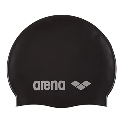 Image of Arena Unisex SWIM CLASSIC SILICONE CAP SENIOR BLACK/SILVER, Copper Cabana
