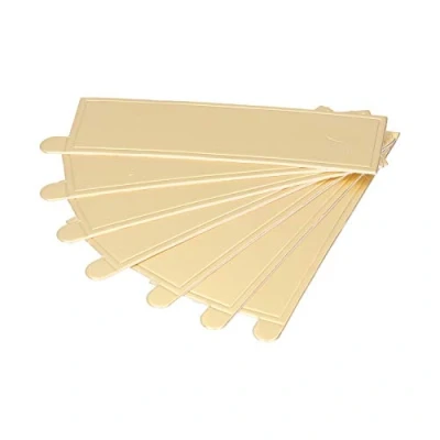Image of 100 Sheets/Pack Golden Tray Rectangle Lengthened Mousse Cake Boards Cupcake Base Dessert Display Cardboard Decoration Tools