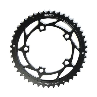 Image of Sram Road Chainring Red22 34T 11 Speed X Glide R Yaw S2 110 mm Aluminium (50 34) 3 Blast Black