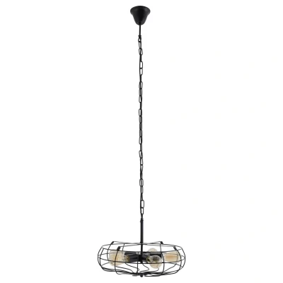 Image of Alex Wire Frame Pendant Ceiling Light Black 5xE27