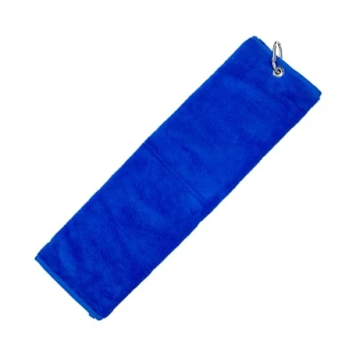 Image of Longridge Luxury 3 Fold Golf Towel Blue,