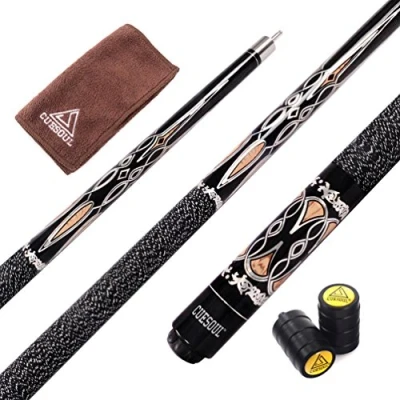 Image of CUESOUL 58 Inch Hardwood Canadian Pool Cue 19 21oz Billiard Stick with Irish Wrap (CSPC011)