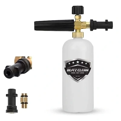 Image of Snow Foam Lance Cannon for Karcher K Series K2 K3 K4 K5 K6 K7 Pressure Washer Gun, 1 Liter Adjustable Soap Dispenser Bottle Nozzle Car Washing Cleaning