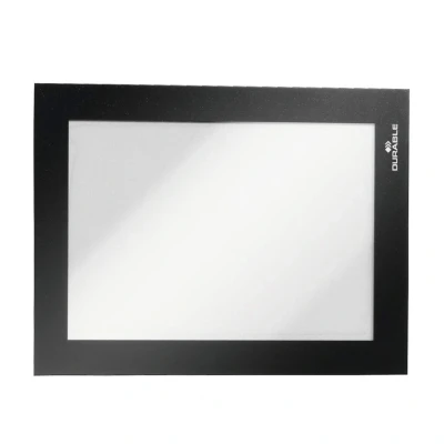 Image of Durable DURAFRAME Magnetic Frame A6 Format In Black Pack of 5 Frames Document for Professional Internal Signage