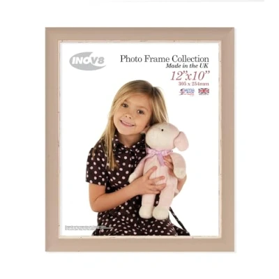 Image of Inov8 British Made Traditional Picture/Photo Frame, 12x10 inch, Small Washed Soft Stone