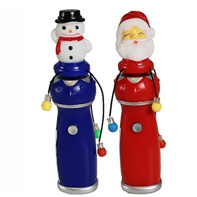Image of Light Up Christmas Character Spinner Santa OR Snowman Random Design Sent
