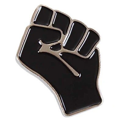 Image of Black Fist Enamel Lapel Pin Lives Matter BLM for Backpacks Clothes Hat Decoration Power Pin, Metal