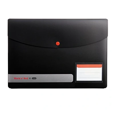 Image of Elba Black n&#039; Red Popper Wallets (Pack of 5) 400051532