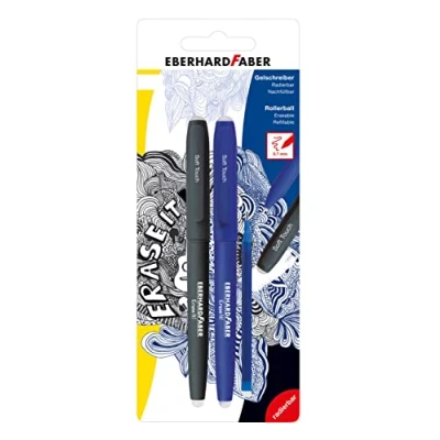 Image of Eberhard Faber 582103 Erasable Gel Pen Set of 2 with Blue Refill