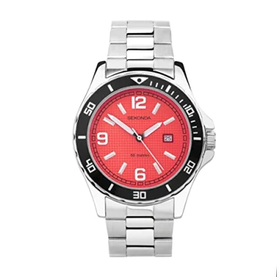 Image of Sekonda Mens 50m Water Resistant Bracelet Watch 30079 (Red)