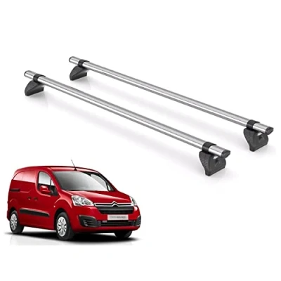 Image of Van Demon Rhino Kammbar Fleet 2 Roof Bars for Citroen Berlingo 2008 2018 Alloy Steel Rack Rails
