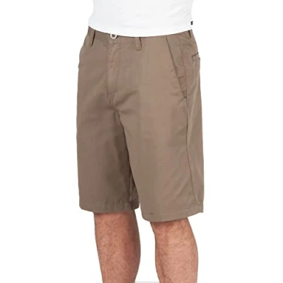 Image of Volcom Men&#039;s Frickin Chino Casual Shorts, Mushroom, 33W UK