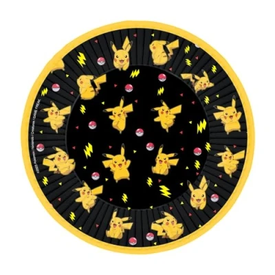 Image of Amscan 9917105 66 Pokémon Kids Birthday Party Paper Dessert Plates 8 Pack