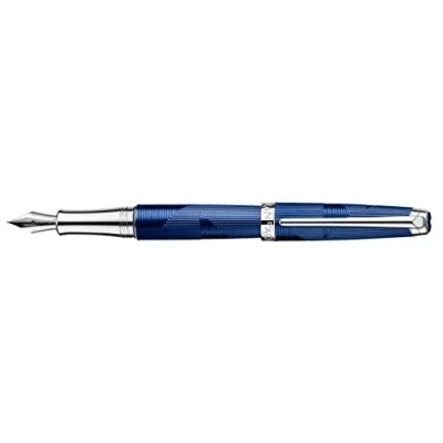 Image of Caran d&#039;Ache Leman Bleu Marin Fountain Pen Medium Nib