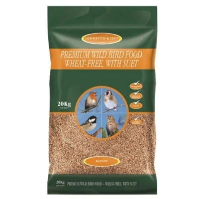 Image of Johnston &amp; Jeff Premium Wild Bird Food, Wheat Free with Suet 20 kg