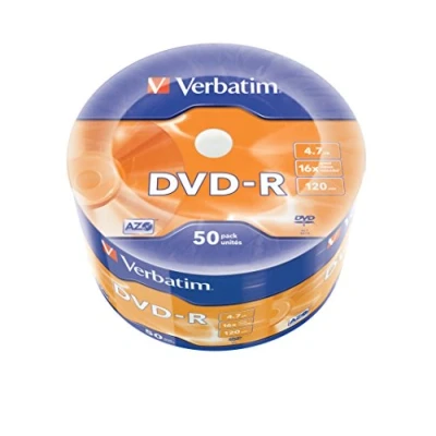Image of Verbatim 43788&quot; DVD R 4.7GB 16x 50er Wrap Spindle Silver