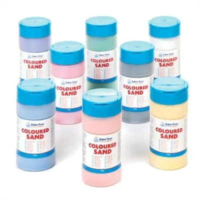 Image of Baker Ross ET322 Coloured Sand (Pack of 8), Assorted