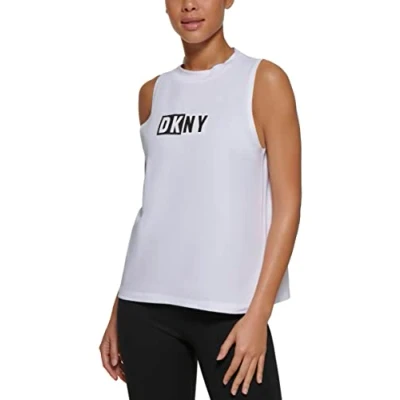 Image of DKNY Women&#039;s Logo Tank Top, White, S