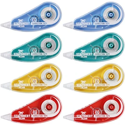 Image of STATIONERY ISLAND Correction Tape 8Pcs, Total 40m Roller, White out Mouse for School and Office Supplies