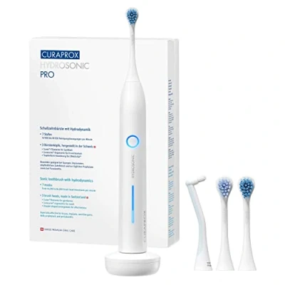 Image of Curaprox Hydrosonic Pro Sonic Toothbrush Electric for Adults with 7 Cleaning Levels.