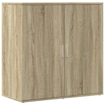 Image of vidaXL Sideboard Storage Cabinet Highboard in Sonoma Oak Engineered Wood Cupboard for Living Room, Entryway 79x38x80 cm
