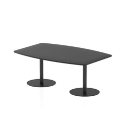 Image of High Gloss Italia 1800mm Poseur Table Black Top 725mm Leg