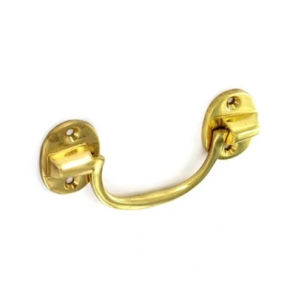 Image of Solid Brass face fix Cabinet Door/Drawer Drop Handle.