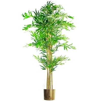 Image of Leaf Design UK Artificial Tropical Plants and Trees, Wood, Bamboo Natural Gold, 150cm