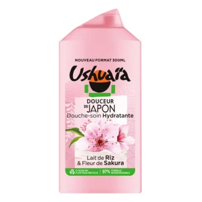 Image of Ushuaïa Douceur du Japan Shower Gel Rice Milk &amp; Sakura Flower