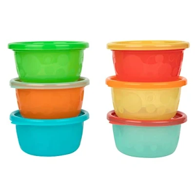 Image of The First Years Take &amp; Toss 8 Oz Bowls with Lids 6 Pack