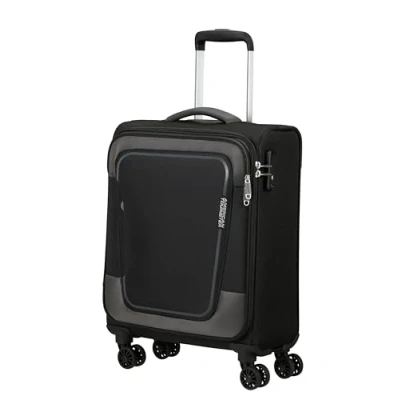 Image of American Tourister PULSONIC, Asphalt Black, 55 cm, Spinner S (55 cm 17 oz)