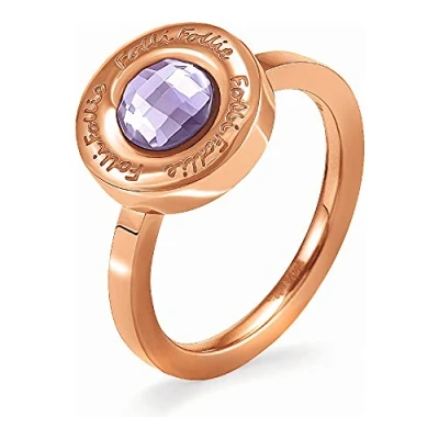 Image of Folli Follie Women&#039;s Ring, Stainless Steel, Multi Colour, Size 16 (Ref: 3R15T002RX), Estándar, Metal, No Gemstone