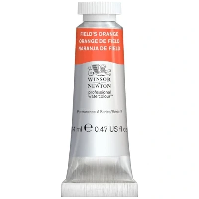 Image of Winsor &amp; Newton 0105418 Professional Watercolour Field&#039;S Orange, 14 ml Tube Paint, Vibrant Colours in Artist Quality, High Colour Brilliance and Luminosity, Non fading