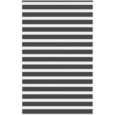 Image of vidaXL Zebra Blind Black 140x200 cm Fabric Width 135.9 Polyester