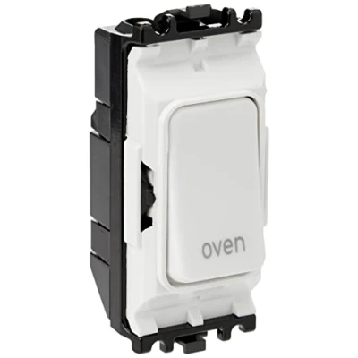 Image of MK Electric Edge 20 Amp DP 1 Way Printed Switch Module for Oven, White