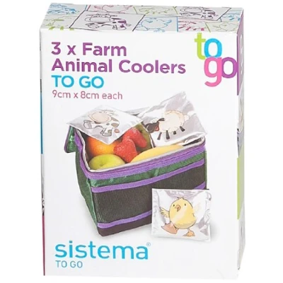 Image of Sistema 1 Piece Animal Lunch Coolers Silver