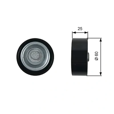 Image of 119233042R, 8200598966 Idler Pulley GATES T36413 PowerGrip
