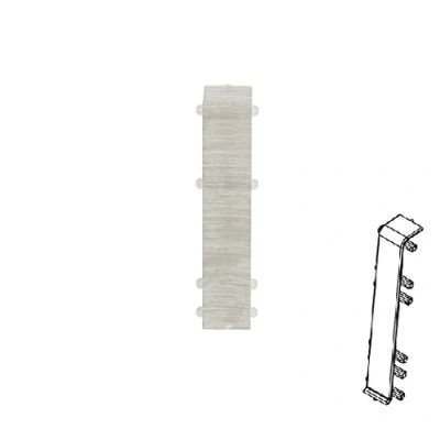 Image of Plastic Skirting Board High Line 2.5m PVC Joint Trim/Link Santiago Ash M289