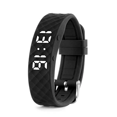 Image of TabTime Vibrating Alarm Wristband (Black) Silent Watch with up to 10 Personal or Pill Reminders per Day​